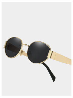 Oval Alloy Frame Sunglasses for Women & Men | Stylish UV400 Sun Glasses