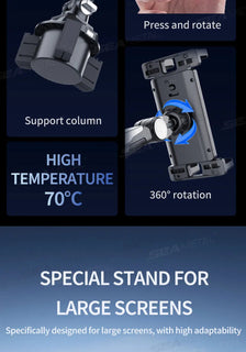 SEAMETAL Car Phone Mount on Cup Holder 6.5-9.5CM Adjustable Base Tablet/Phone Holder 360-Degree Flexible Rotation Phone Stand Promise Mart