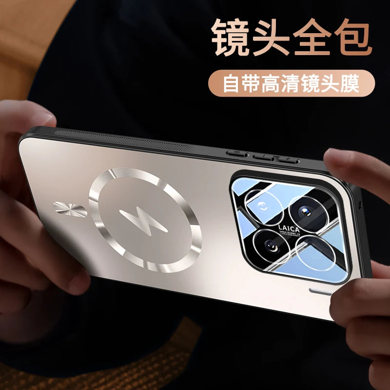 For Xiaomi 15 15 Pro TPU material lens full protective case features magnetic shock-proof and anti-fingerprint phone cover