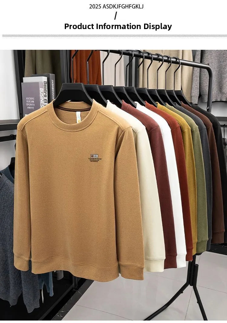 Men's Double-Sided Camere Long Sve T-irt Thiened Casual Warm Base irt Ci Walk All-Season Soft Comfortable Top