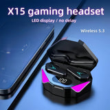 X15 TWS Wireless Bluetooth Headset LED Display Gamer Earbuds with Mic Wireless Headphones Noise Cancelling Bluetooth Earphones Promise Mart