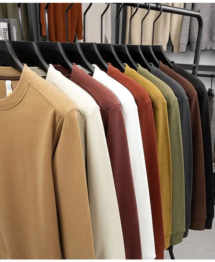 Men's Double-Sided Camere Long Sve T-irt Thiened Casual Warm Base irt Ci Walk All-Season Soft Comfortable Top