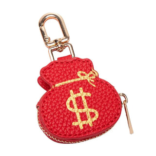 Cute Fruit Shape Leather Coin Purse Mini Zipper Earphone Bag Keychain Pendant Wallet for Women Girls Gift