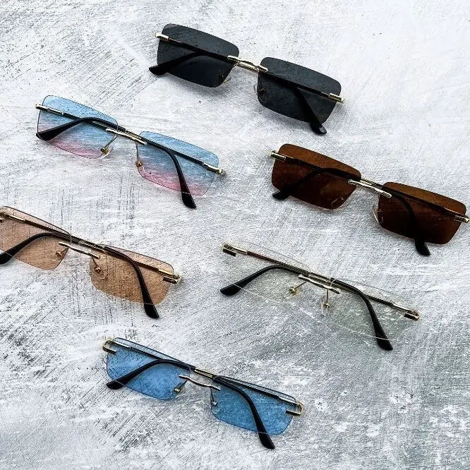 BOYSEEN Rimless Sunglasses | UV400 Gradient Stylish Eyewear for Men & Women Promise Mart
