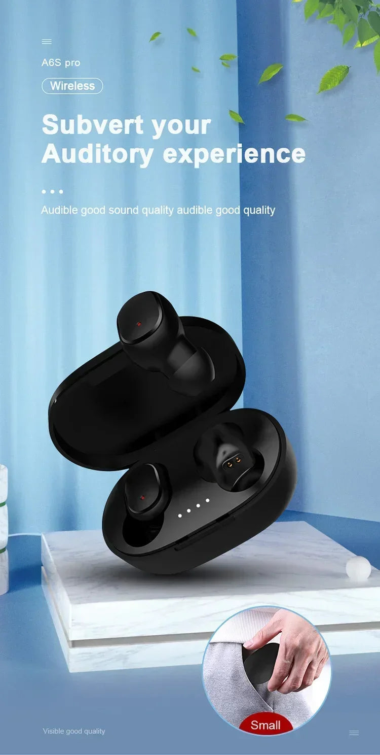 Wireless Bluetooth Headset 5.0 Touch Touch Headset A6s Bluetooth Headset TWS Sports Headset E7s Touch Mini
