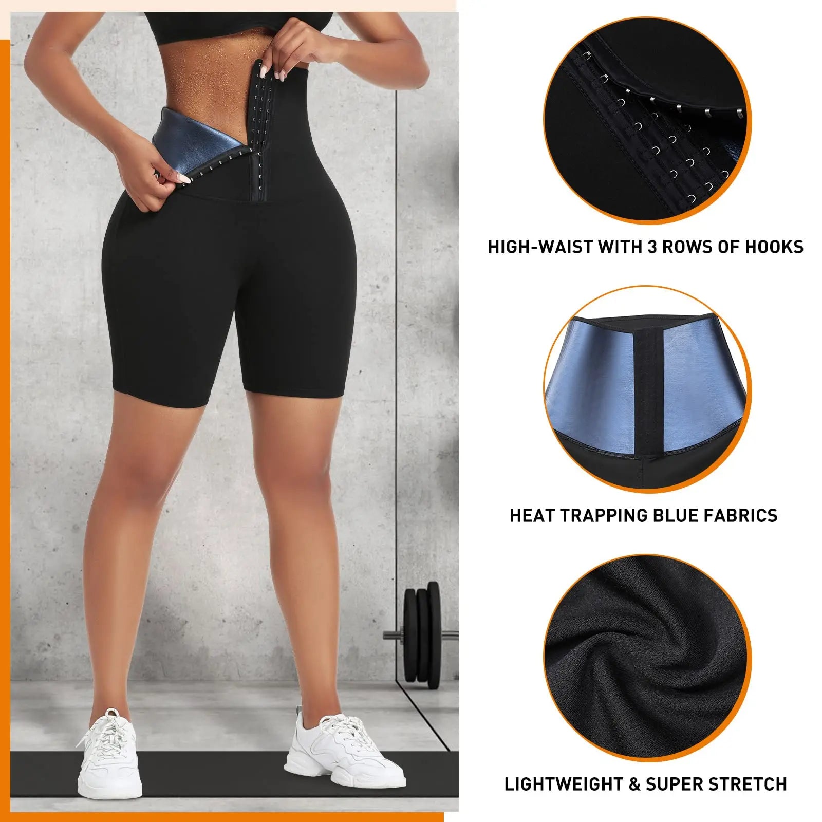 Sauna Sweat Shapewear Shorts Pants Thigh Slim Suit Waist Trainer Weight Loss Shaper Sweatsuit Fitness Compression Thermo Workout