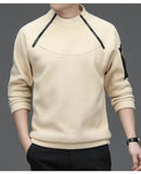 Men's Sweatshirs Spring Fall Long-sleeved T-shirt Top Loose Trend Round Neck Bottoming Shirt Lightweight Casual Sports Promise Mart