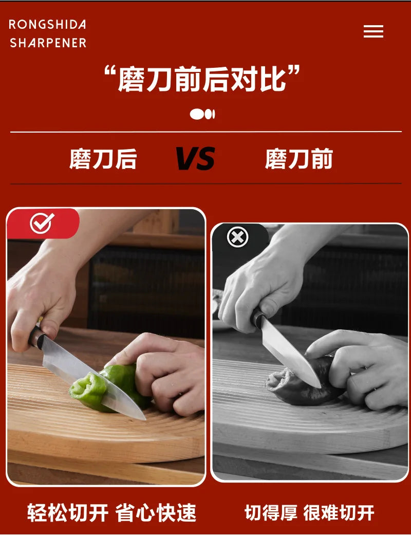 4-Stage Electric Knife Sharpener Professional Kitchen Knife & Scissors Sharpener Essential Kitchen Gadgets Accessories