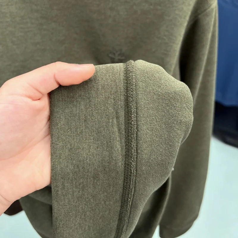 Hot Sale Men Long Sleeve T Shirt Crew Neck Solid Color Soft Breathable Spring Autumn Casual Fashion Basic Pullover Top Menswear