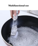 Kitchen Cleaning Brush 2 In 1 Long Handle Cleaing Brush with Removable Brush Sponge Dispenser Dishwashing Brush Kitchen Tools Promise Mart