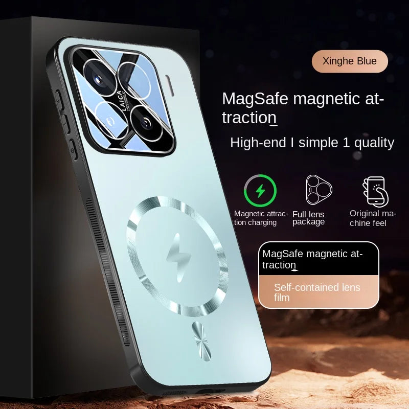 For Xiaomi 15 15 Pro TPU material lens full protective case features magnetic shock-proof and anti-fingerprint phone cover