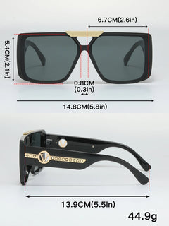 New classic retro black square frame for men, exquisite temple pattern decoration, fashionable and trendy Promise Mart