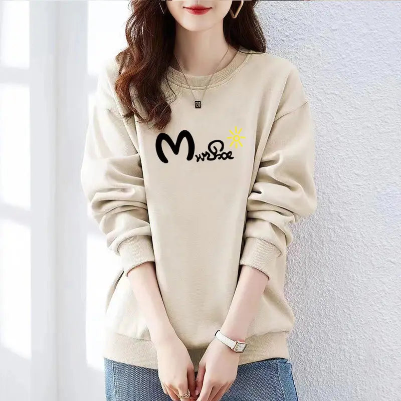 Graphic Sweatshirt For Women Emo Kpop Korean Clothing Novelty Y2k Style Y 2k Vintage Youthful Clothes Woman Pullover Tops Fleece