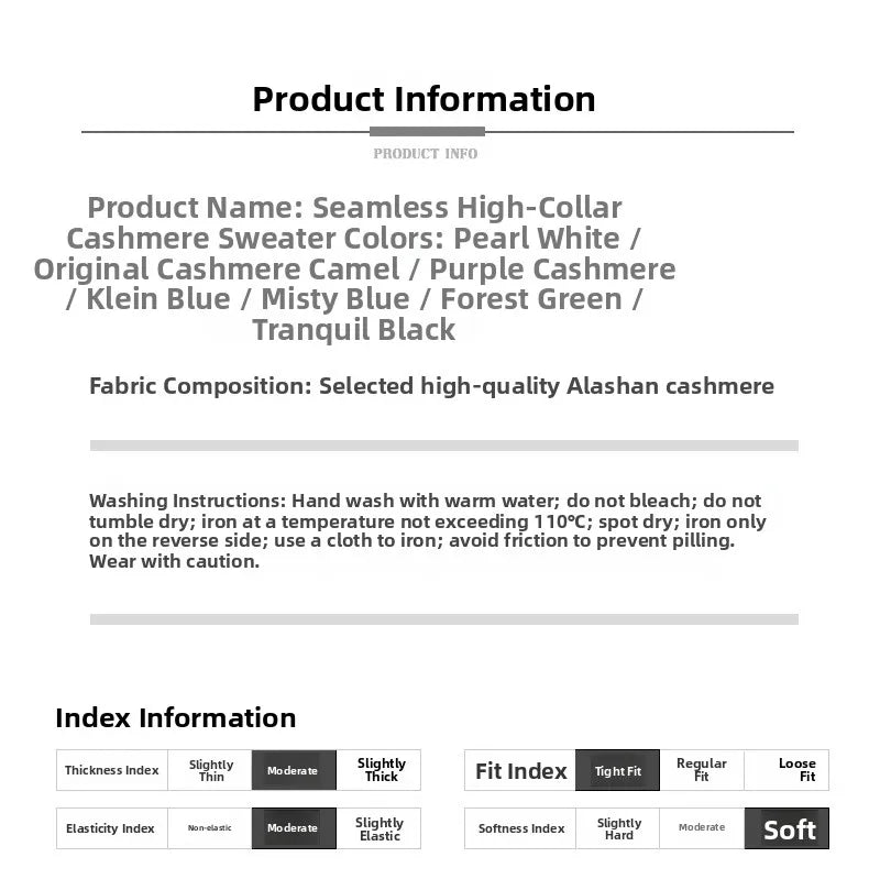 Autumn Winter Thiened Slim Fit Camere Sweater High Collar Knitted Wool Base irt Pure Color Crew Ne Sweater for Women