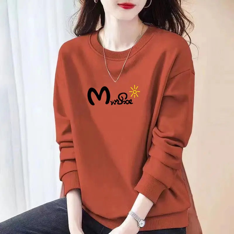 Graphic Sweatshirt For Women Emo Kpop Korean Clothing Novelty Y2k Style Y 2k Vintage Youthful Clothes Woman Pullover Tops Fleece