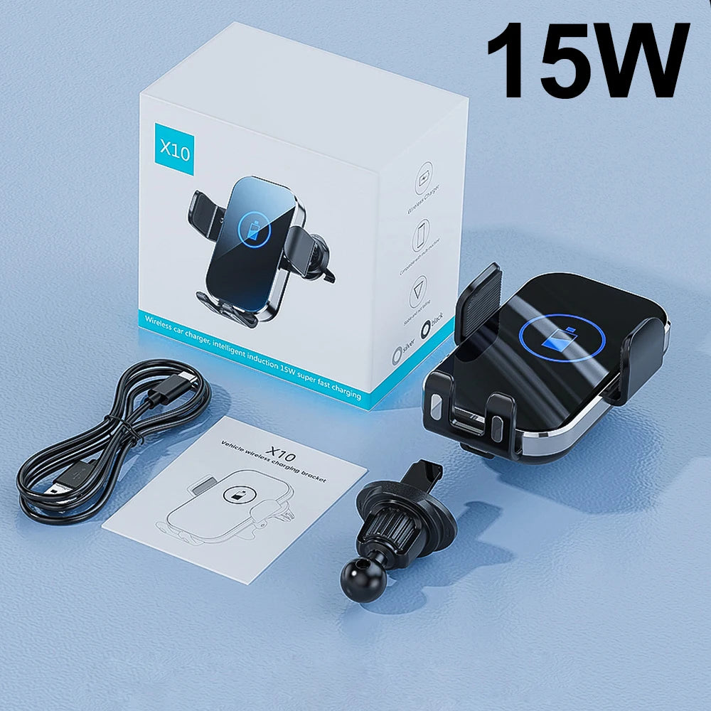 X10S Car Mobile Phone Holder Wireless Charging 66W 15W Car Holder Cellphone Bracket Stand In Car Device for iPhone 16 15 14 13