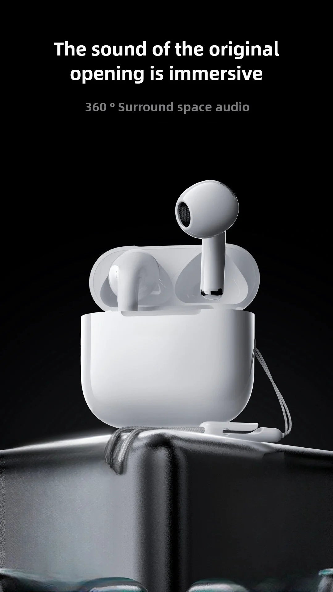 Airs Pro7 TWS Earbuds Bluetooth Wireless Headsets with Siri Pop-up Waterproof Positioning Touch Control Earphones for iOS