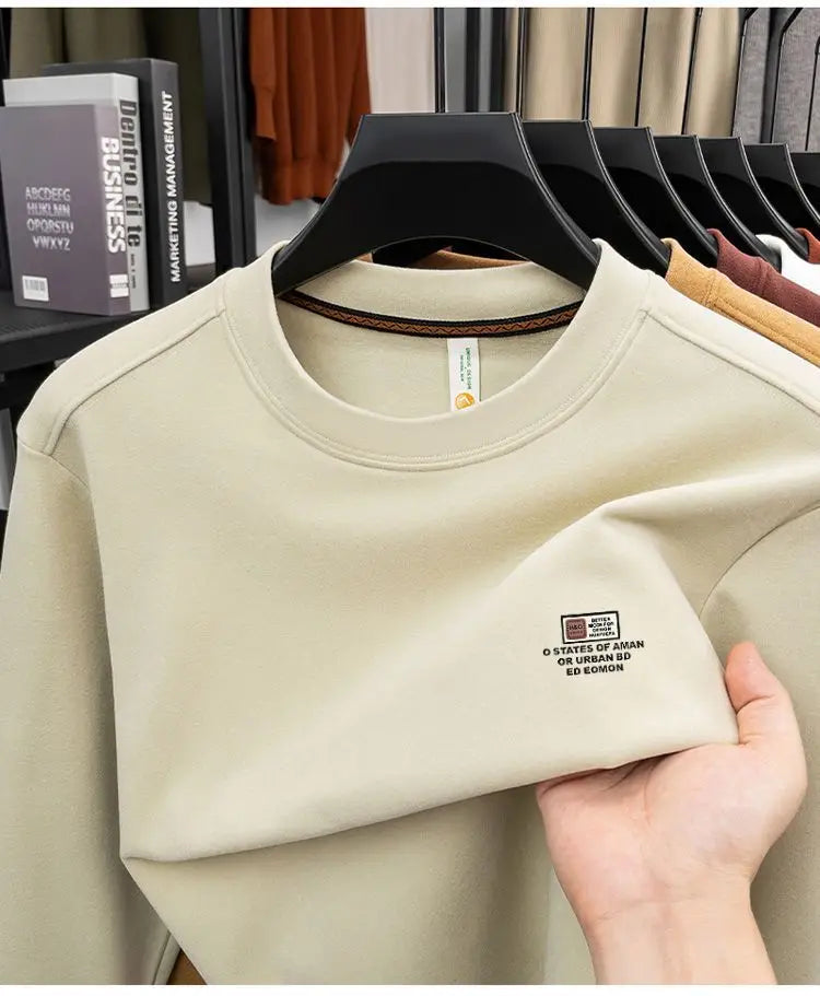 Men's Double-Sided Camere Long Sve T-irt Thiened Casual Warm Base irt Ci Walk All-Season Soft Comfortable Top