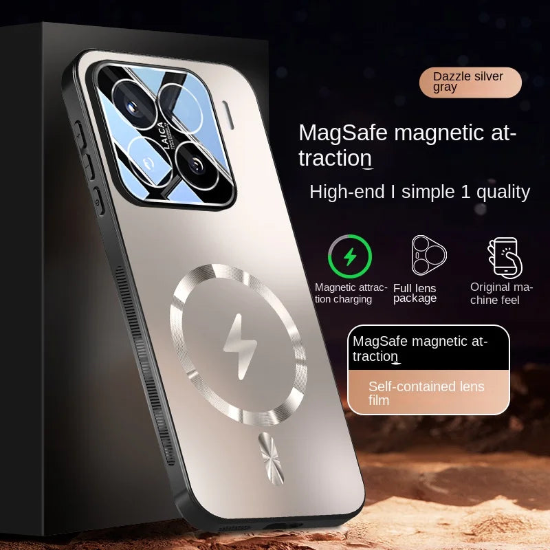 For Xiaomi 15 15 Pro TPU material lens full protective case features magnetic shock-proof and anti-fingerprint phone cover