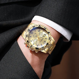 Mens Watches Luxury Brand Watches for Mens Fashion High Quality Luxury Simple WristWatch Business Full Steel Sports Male Clock