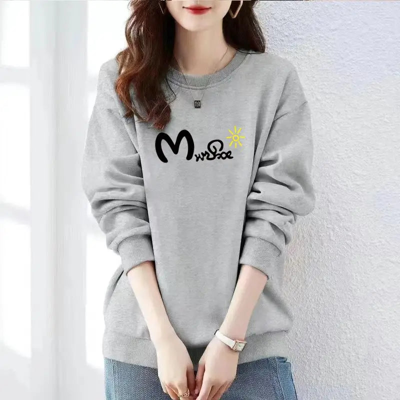Graphic Sweatshirt For Women Emo Kpop Korean Clothing Novelty Y2k Style Y 2k Vintage Youthful Clothes Woman Pullover Tops Fleece