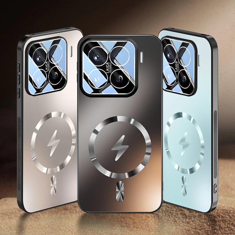 For Xiaomi 15 15 Pro TPU material lens full protective case features magnetic shock-proof and anti-fingerprint phone cover