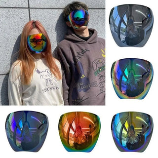 Anti-Fog Transparent Face Cover | Cycling Sunglasses Full Face Shield Protective Mask