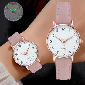 Women Watches Luminous Leather Bracelet Simple Watch Elegant Fashion Quartz Watch Ladies Wristwatches Montre Femme Reloj Mujer