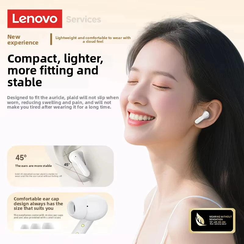 Lenovo Original 2026 Upgrade Headphones TWS Wireless Bluetooth Earphones Touch Control Sport Headset Stereo Earbuds Sport Mic