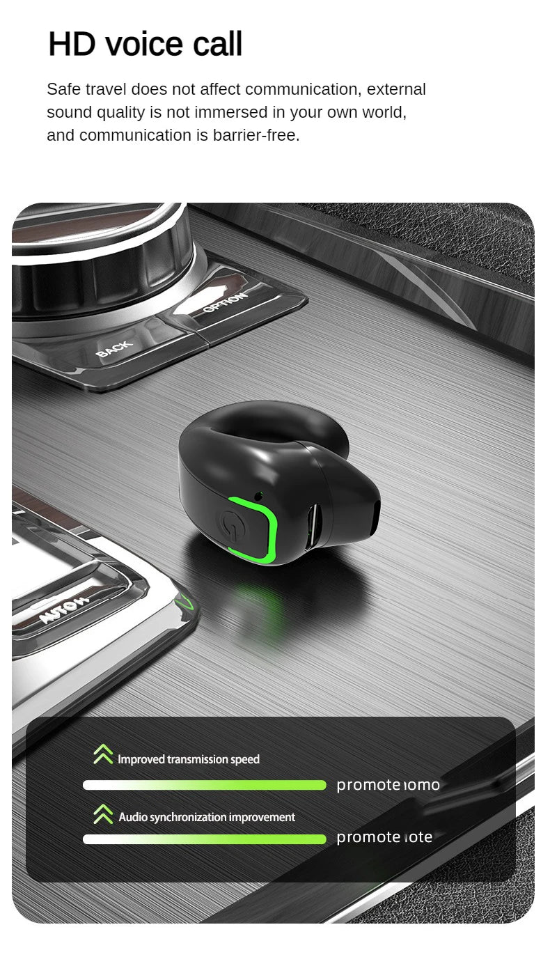 SK GD28 Bone Conduction TWS Headphones Bluetooth V5.3 Ear Clip Lightweight Business Sports Game Headset with Mic Noise Reduction