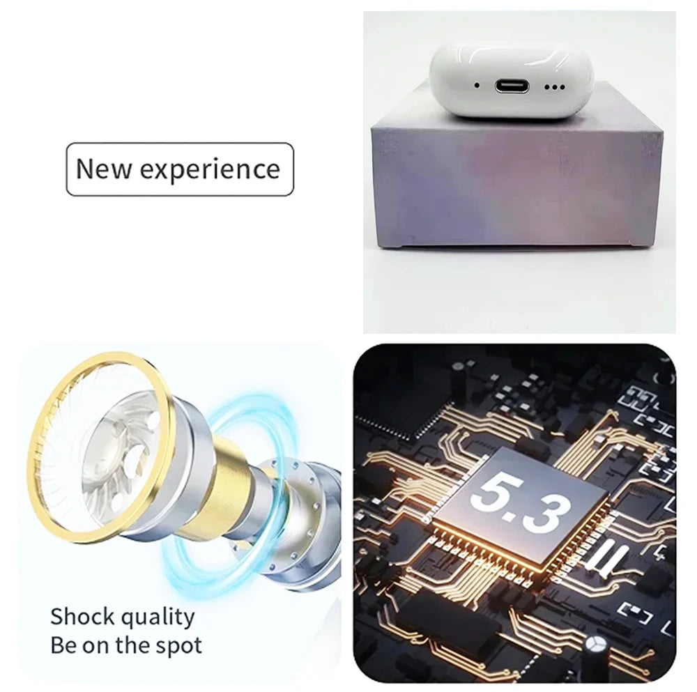 Pro2 TWS True Wireless Bluetooth Headset Air4 Headphones Active Noise Cancellation ANC Gaming Hifi Stereo Sports Earphones