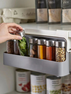 Kitchen Seasoning Bottle Storage Rack Spice Rack Self-adhesive Wall-mounted Under-Shelf Spice Organizer Kitchen Storage Rack Promise Mart