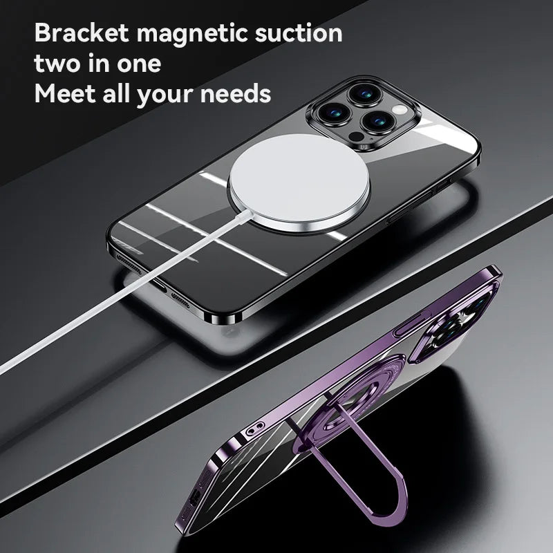 Magnetic Ring Case For iPhone 14 Pro Max 13 Pro 12 Metal Holder Cover Anti-knock Cases For iPhone14 iPhone13 iPhone12