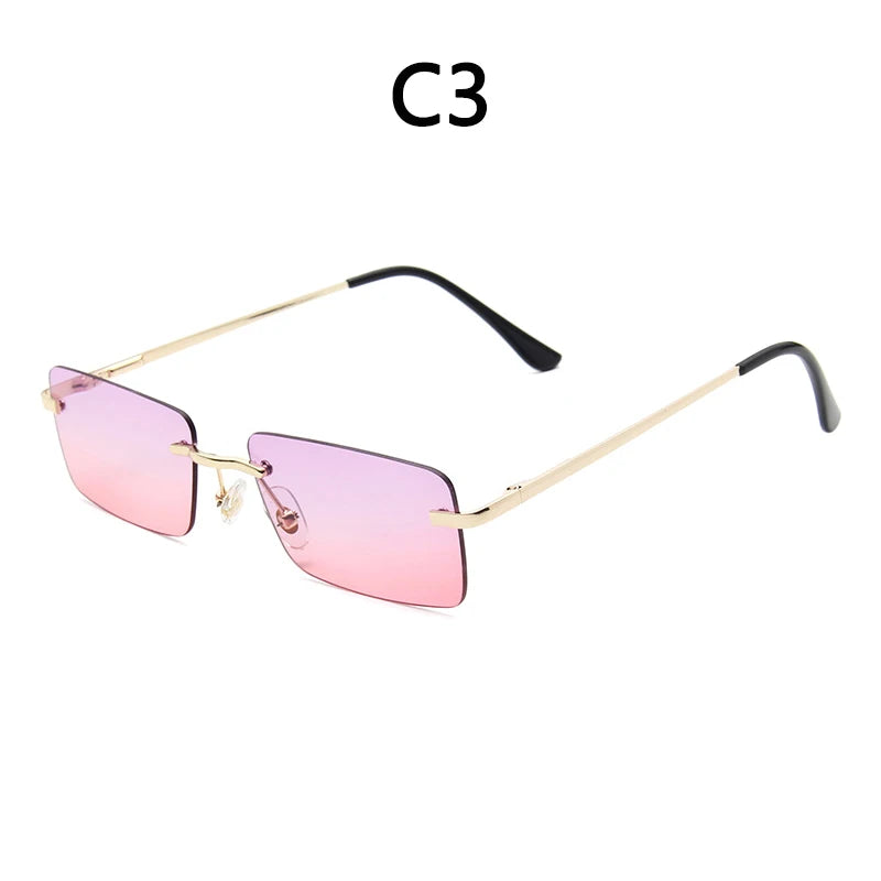 BOYSEEN Rimless Sunglasses | UV400 Gradient Stylish Eyewear for Men & Women Promise Mart