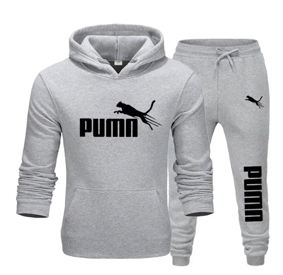 Men's sweatshirt set, new autumn and winter fashion, fitness, jogging, comfortable and casual, two-piece sweatpants set