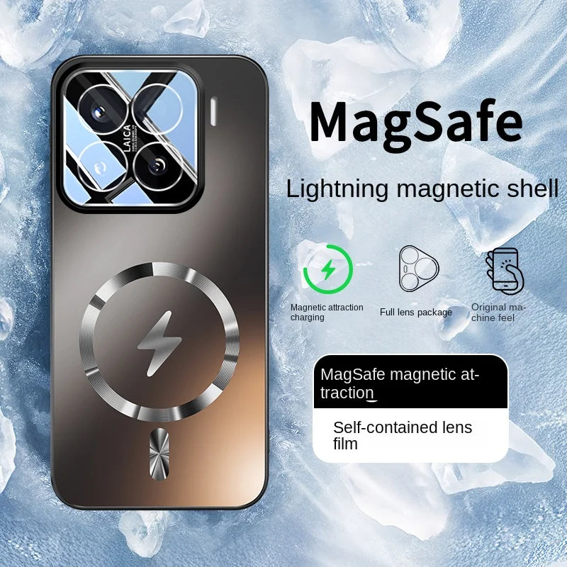 For Xiaomi 15 15 Pro TPU material lens full protective case features magnetic shock-proof and anti-fingerprint phone cover