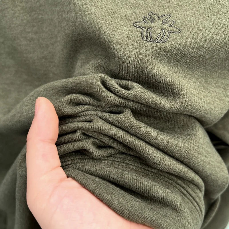 Hot Sale Men Long Sleeve T Shirt Crew Neck Solid Color Soft Breathable Spring Autumn Casual Fashion Basic Pullover Top Menswear