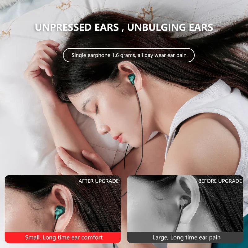 Type-C In-Ear Wired Karaoke Headphones 3.5mm Stereo Music Earbud Handfree Headset Earphones with Mic