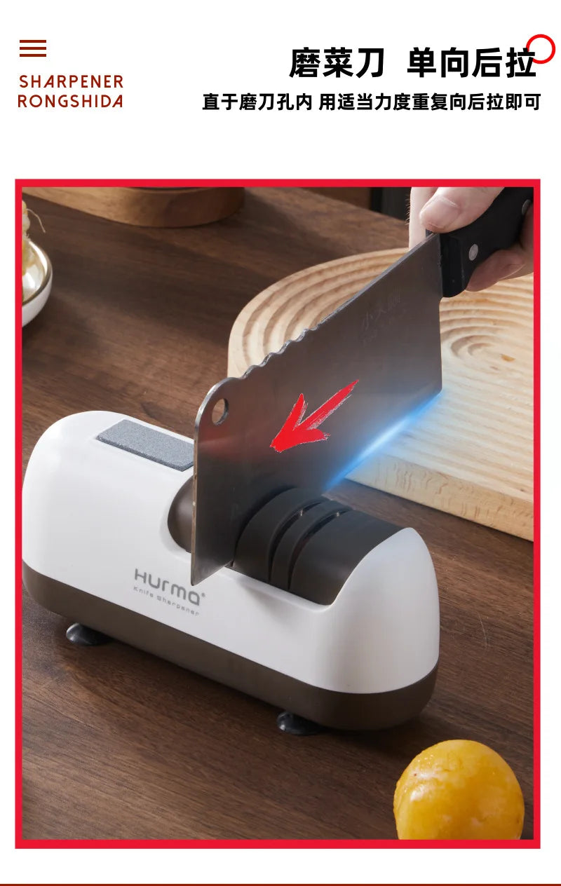 4-Stage Electric Knife Sharpener Professional Kitchen Knife & Scissors Sharpener Essential Kitchen Gadgets Accessories