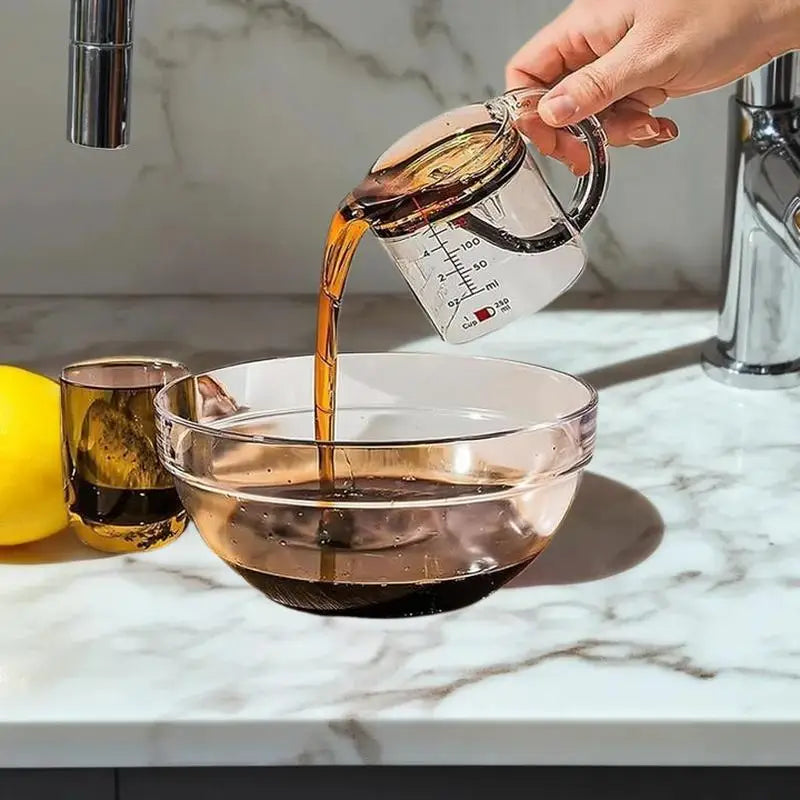 All-in-One Cooking Measuring Cup with Adjustable Base and Scraper; Essential for Every Kitchen