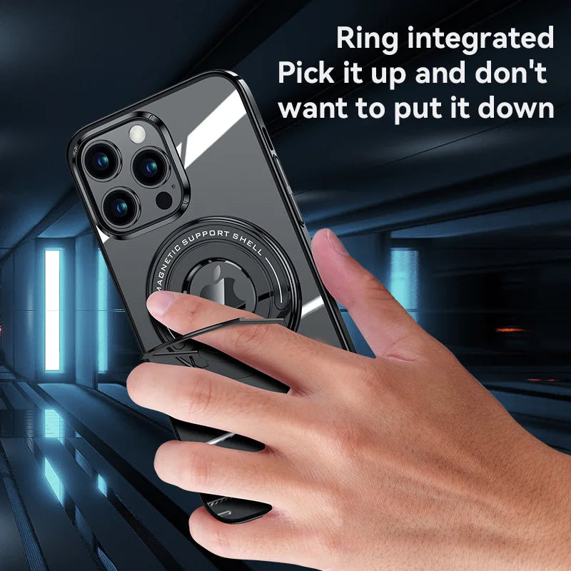 Magnetic Ring Case For iPhone 14 Pro Max 13 Pro 12 Metal Holder Cover Anti-knock Cases For iPhone14 iPhone13 iPhone12