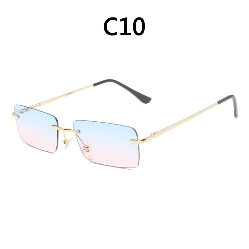 BOYSEEN Rimless Sunglasses | UV400 Gradient Stylish Eyewear for Men & Women Promise Mart