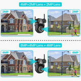 Wireless WiFi Monitor Full-Color Night Vision Waterproof Dome Camera HD 6MP Binocular Camera Promise Mart