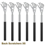 Portable Extendable Back Scratcher Stainless Steel Telescoping Back Scratcher for Both Human and Pets Extendable Back Massager Promise Mart