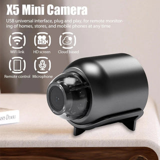 New X5 Mini Camera 1080P Clear Night Vision Lightweight Portable Premium Cams Motion Detection Wireless Surveillance Camera Promise Mart