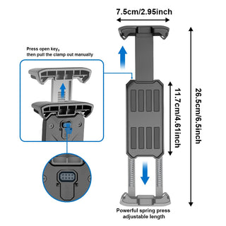 Car Tablet Stand Cup Slot 360 Adjustable Smartphone Holder 270 Tilt Bar Triangular Base Ram Mount SUV Tools for Ipad Pro 11 Air Promise Mart