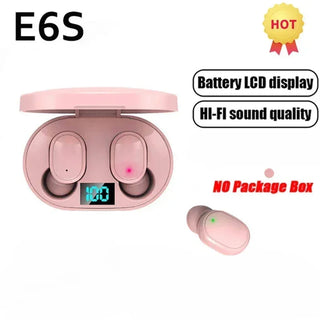 E6S Wireless Bluetooth Earphones TWS Bluetooth Headset Wireless Earbuds Noise Cancelling Earphones with Microphone Headphones Promise Mart