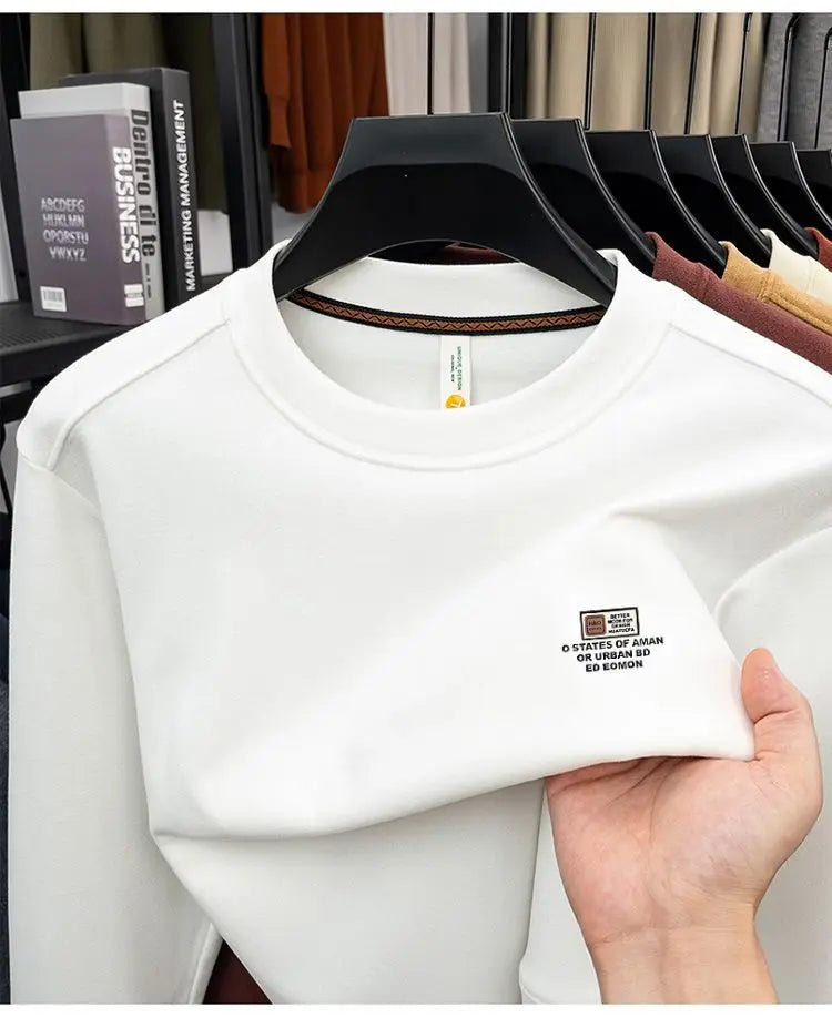 Men's Double-Sided Camere Long Sve T-irt Thiened Casual Warm Base irt Ci Walk All-Season Soft Comfortable Top