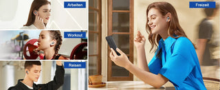 Wireless Earphones with Bluetooth 5.3, Quad-Mic Call Noise Reduction ENC, 50H Playtimes Wireless Earbuds Bluetooth Headphones Promise Mart