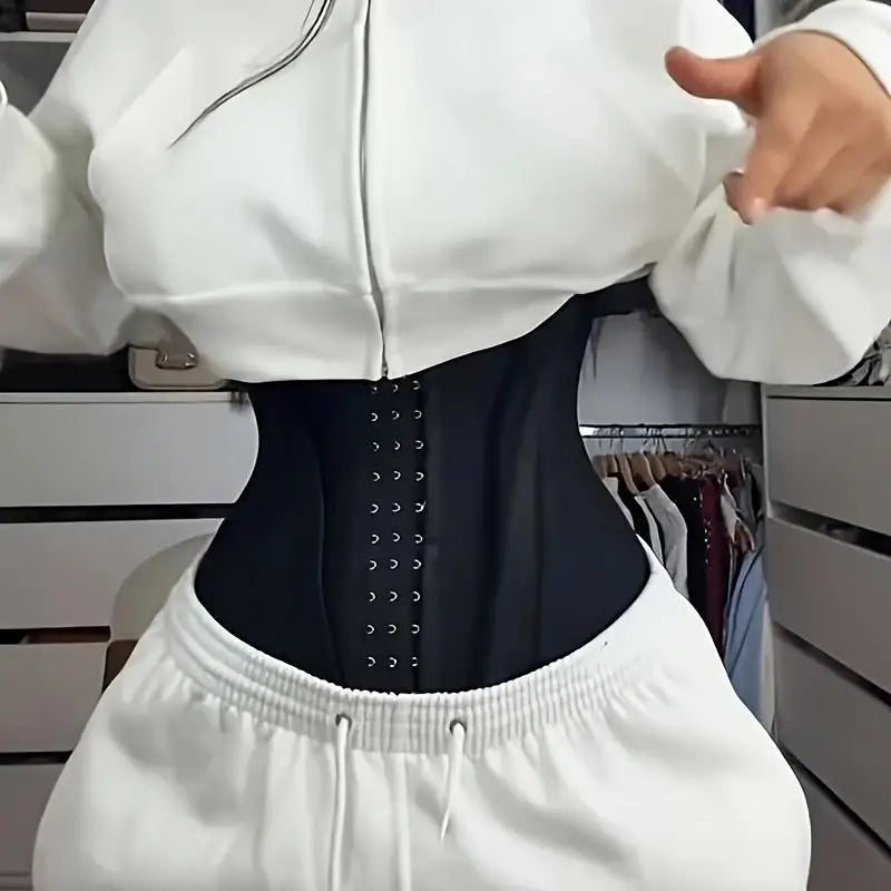 Women's Waist Trainer Belt, Abdominal Control Exercise, Slimming Shapewear with Zipper Hook, Casual Festival Wear, Body Shaper